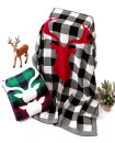Deer Classic Grid Cotton Knitted Baby Blanket 100x80 cm